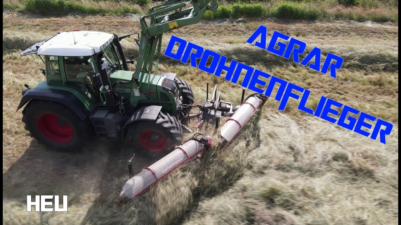 Heuernte mit den Kammschwader von BB Umwelttechnik.