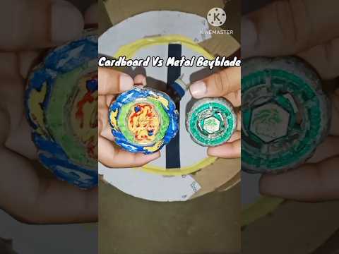 Cardboard Beyblade Vs Metal beyblade🔥|| #shorts #beyblade #trending