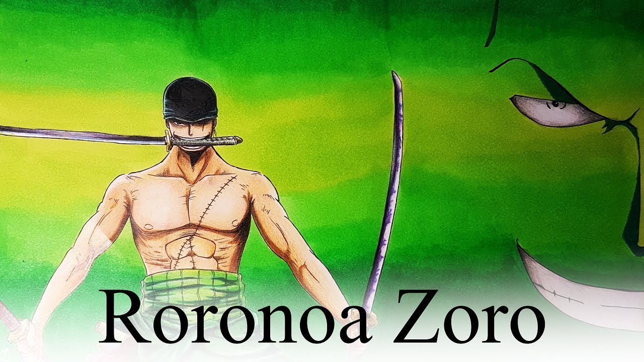 Dessin Manga #5 - RORONOA ZORO (One Piece) - YouTube