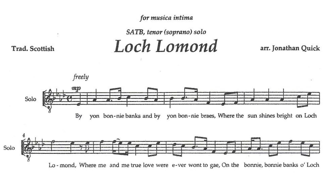 Loch Lomond (Quick) SATB Score Video Loch Lomond (Quick) SATB Score Video