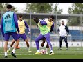 Real madrid training 27 apr team starts preparation for game against bayern munich  mendy is back