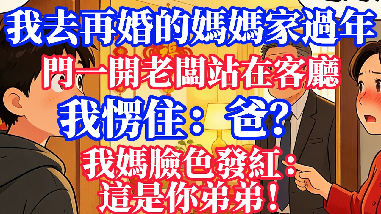 我去再婚的媽媽家過年，門一開老闆站在客廳。我愣住：爸？我媽臉色發紅：這是你弟弟！
