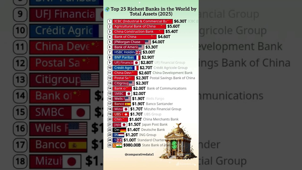 Top 25 Richest Banks in the World by Total Assets (2025)