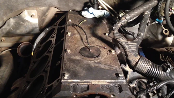 Valley Cover Removal Knock Sensor Analysis GM Chevy Tahoe Vortec LS Engine vid 17