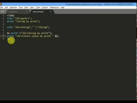 PHP Echo And Print | Different Between Echo And Print in php