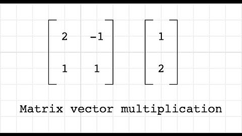 How to multiply a matrix and vector numerically and visually