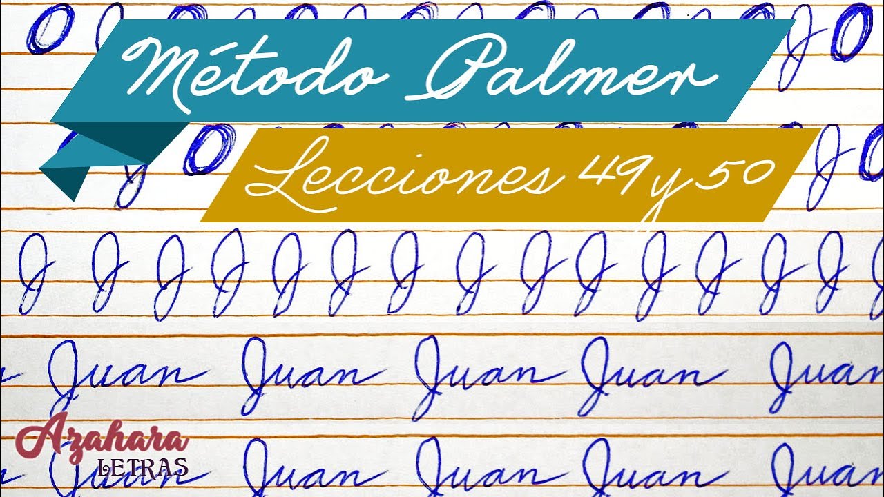 ️ Método Palmer De Caligrafía En Español Lecciones 49 Y 50 Letra J