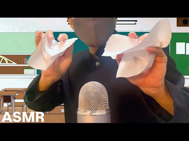 前の席の男子からASMRされるシチュエーション
