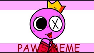 Paws (BASS DA DA DA) //Animation meme//Lazy//Ft:Pink//Rainbow friends//Roblox.