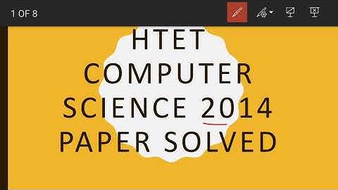 HTET 2014 – PGT Computer Science Solved Paper (Part-1)