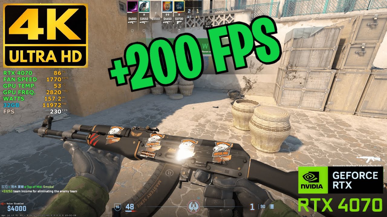 Counter Strike 2 Gameplay 4K (No Commentary) | RTX 4070 12GB - Ultra Graphics - YouTube