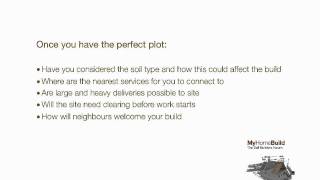 Celebrity Tips and advice now you have the perfect self build plot of land Profile