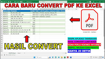 Cara Convert PDF ke Excel | Cara Baru