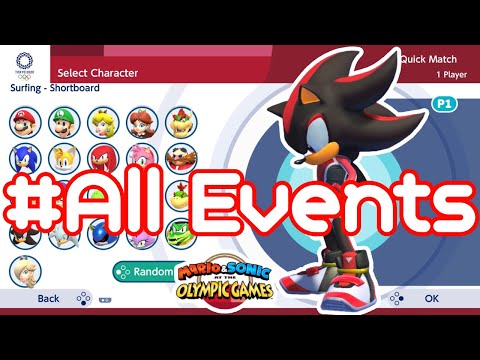 Mario Sonic At The Olympic Games Tokyo 2020 Gameplay Shadow All Events