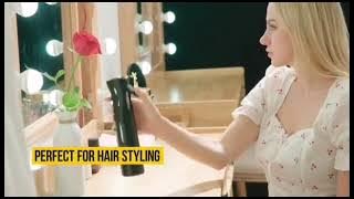 Hula Home Spray Bottle. Ultra Fine Plastic Water Mist Sprayer for Hairstyling, Salon, Essential Oil