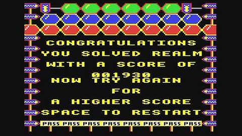 Commodore 64: Realm game ending by Firebird