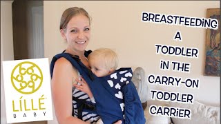 Breastfeeding a toddler in the Lillebaby Carry On Toddler Baby Carrier