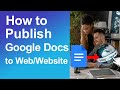 How to publish google docs to web/website