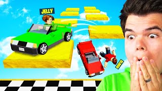 Playing A Roblox Obby With CARS!