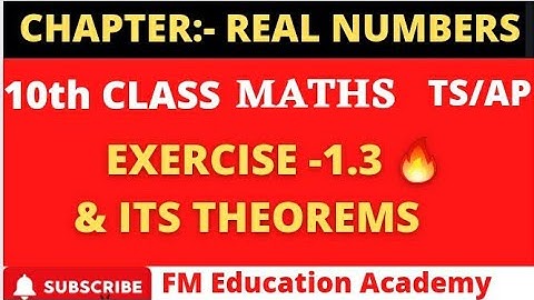 TS 10th Class Maths | Chapter 1 | Real Numbers Exercise-1.3 | TS | AP | State Board