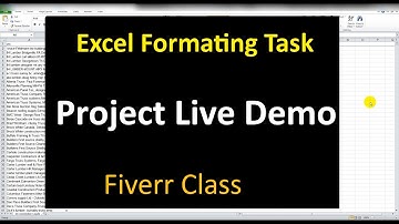Excel Formatting Task Fiverr live |  Data Entry Work Demo For Newbies on Fiverr | Easy Mentor