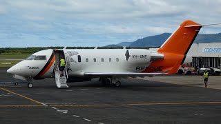 VH-XNE Bombardier challenger 604 pushback and engine start