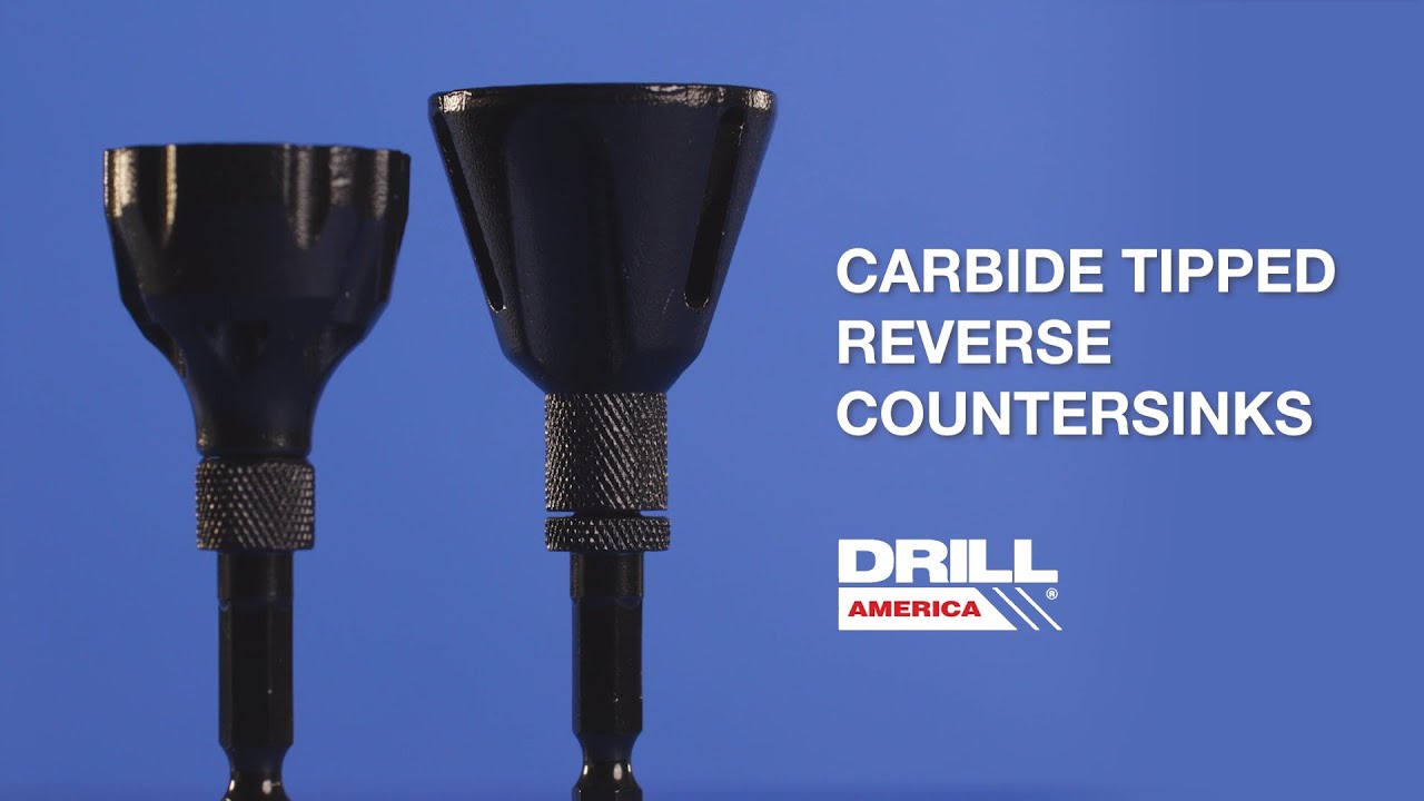 Carbide Tipped Reverse Countersinks from Drill America - YouTube
