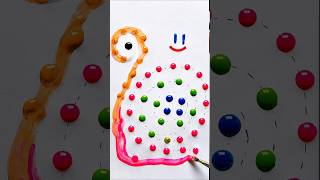 Color Drop Spiral Art 🎨 | Satisfying Paint Design #Shorts