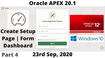 How to Create Setup Forms Dashboard | Oracle APEX 20.1 part 4 8K