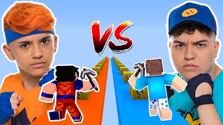 DAVI VS BETO: CORRIDA DE LUCKY BLOCK COM ARMADILHAS NO MINECRAFT!!