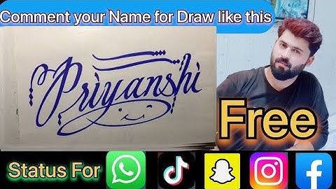 Priyanshi Name Signature Calligraphy Status Short Video  | #howtodraw #sketching  #priyanshi