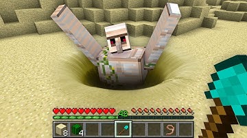 IRON GOLEM QUICKSAND TRAP HOLE MINECRAFT ANIMATION POOR SAD STORY VILLAGER LIFE BAD BUT HAPPE ENDING