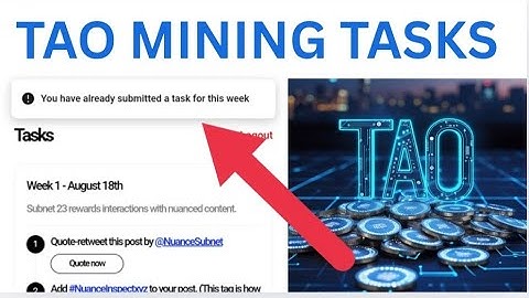 How to complete TAO mining tasks | Inspect TAO update 