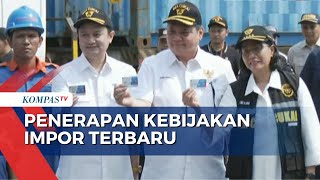 Menko perekonomian Airlangga dan Menkeu Sri Mulyani Tinjau Penerapan Kebijakan Impor Baru