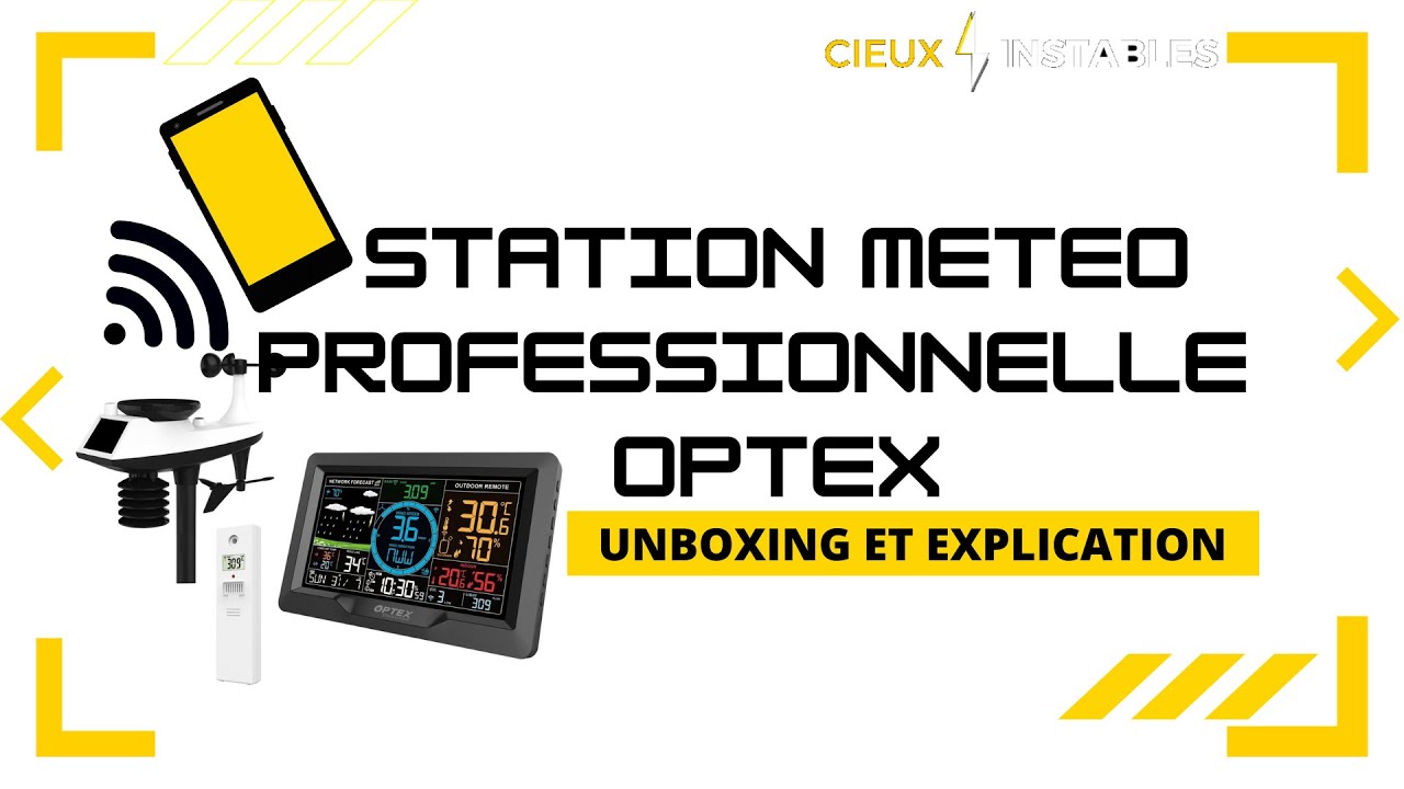 Optex Station Météo Professionnelle Connectée Wi-fi Radio