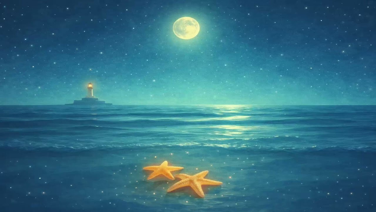 아이 꿀잠 자장가 - 조용한 밤 바다 - 3시간 연속재생 | Gentle Baby Sleep Music - Quiet night sea - 3 Hours