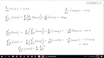 Math 2413 Sec 3.5 (part 3) Higher Order Derivatives of Trig Functions