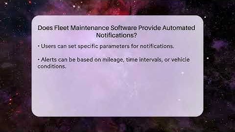 Does Fleet Maintenance Software Provide Automated Notifications? - Talking Tech Trends