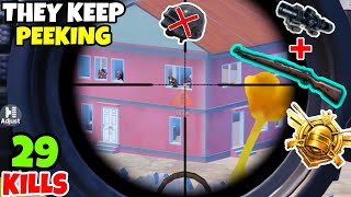 Full Squad Keeps Peeking Me But i Had a Kar98k in PUBG Mobile • (29 KILLS) • PUBGM (HINDI)