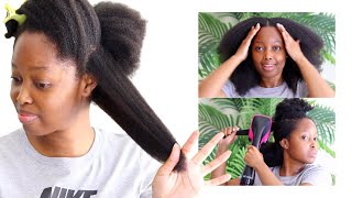 HOW I BLOW DRY MY LONG NATURAL HAIR WITH THE REVLON ONE STEP HAIR DRYER BRUSH | NATURAL HAIR CARE