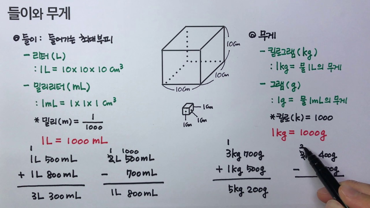 들이와 무게 (초등수학)