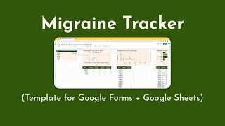 Migraine Tracker (Template for Google Forms + Google Sheets) #shorts screenshot 1