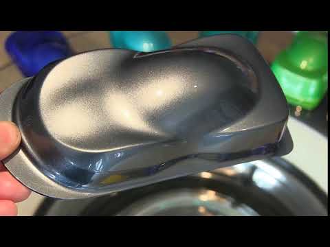 Silver Blue Automotive Paint