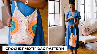 Beginner Crochet Bag Made From Hexagons! [Tobago Bag - TL Yarn Crafts]