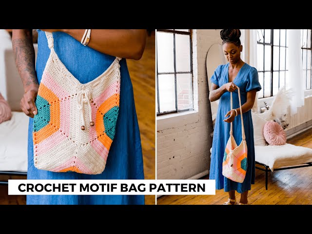 Rose City Tote, a free granny square bag pattern - TL Yarn Crafts