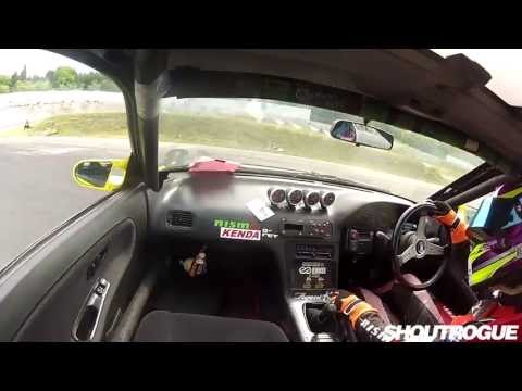 クラッシュ満載！？久保川澄花の１コーナー攻略　woman drifting at BIHOKU
