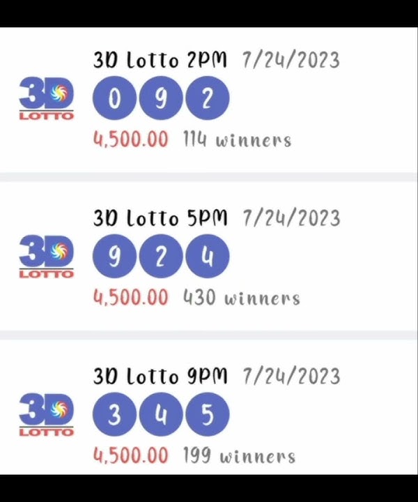 July 24, 2023 Monday lotto draw results#lotto
