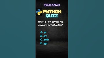 What is the correct Python file extension? #pythonquiz #python
