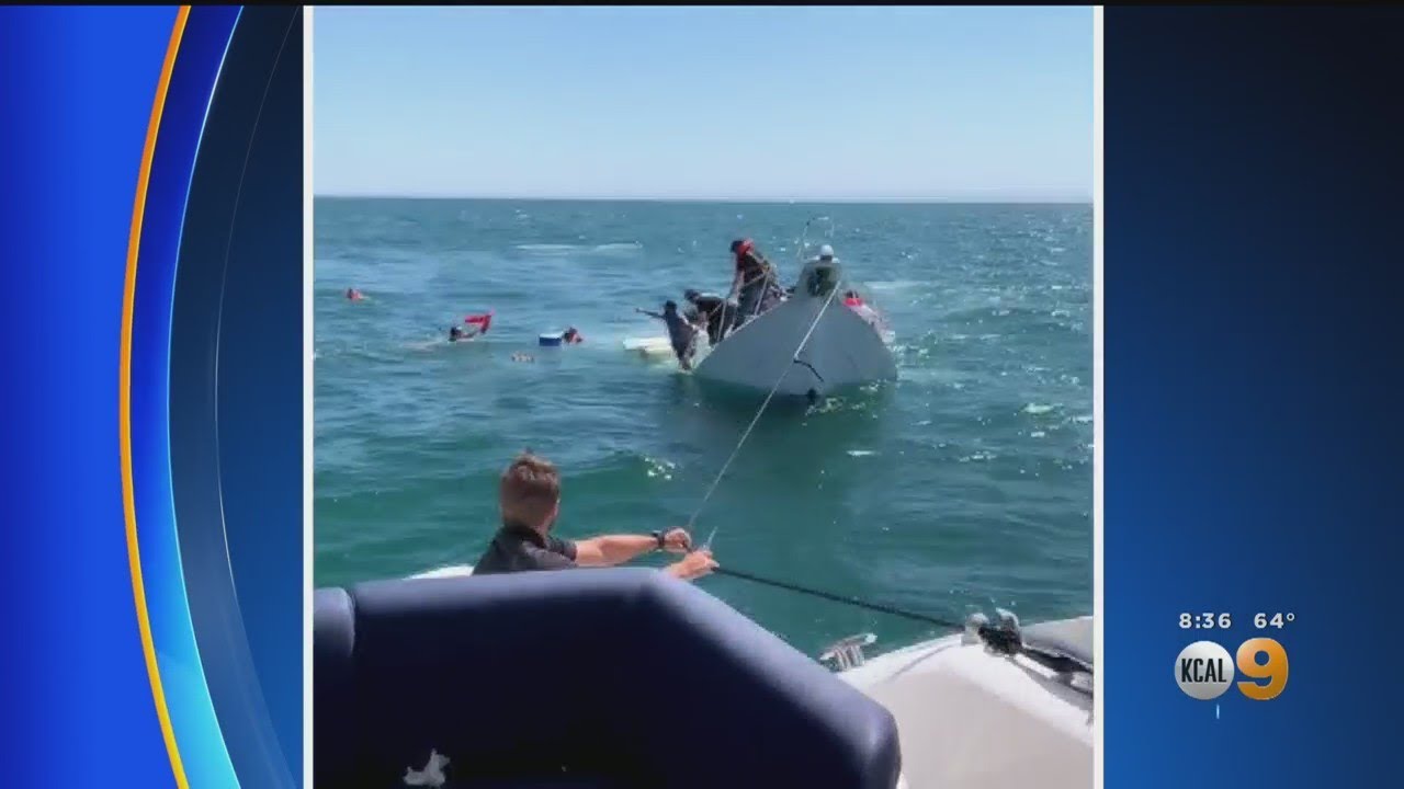 14 Rescued After Boat Sinks Off Newport Harbor YouTube