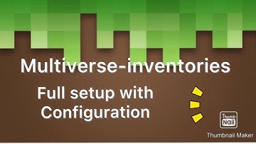 How to setup multiverse-inventories(plugin) 1.13+